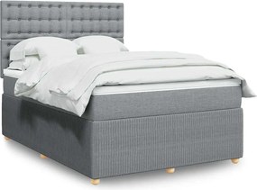 vidaXL Κρεβάτι Boxspring με Στρώμα Αν. Πράσινο 160x200εκ Υφασμάτινο