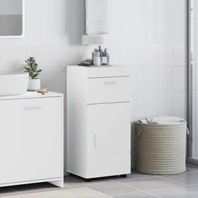 vidaXL Σετ Ντουλαπιών Μπάνιου TULUM Υψηλής γυαλάδας λευκό