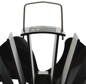 vidaXL Αερόθερμο Σόμπας Μαύρο με 3 Πτερύγια