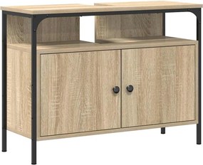 vidaXL Ντουλάπα Νιπτήρα Mπάνιου Καφέ 80 x 30 x 60 cm
