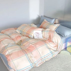 Πάπλωμα Lavinia (Σετ 3τμχ) Peach Ρυθμός Υπέρδιπλo 220x240cm 100% Βαμβακοσατέν