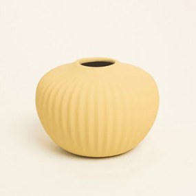 Beauty Home Ματ Κεραμικό Βάζο 15 cm x 11 cm  Κίτρινο