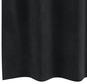 vidaXL Curtains Blackout  με Eyelets 2 τεμαχίων Μαύρο Βελούδο