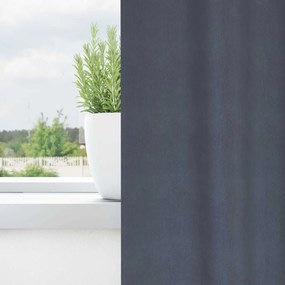 vidaXL Κουρτίνες Μαύρης Ύφανσης με Δαχτυλίδια 2 pcs Ανθρακί