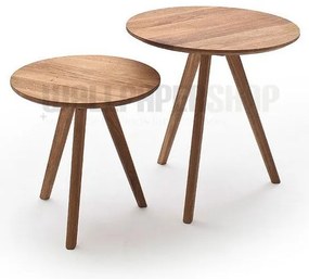 Σετ Τραπεζάκια Σαλονιού Μασίφ Καφέ 50x50x45