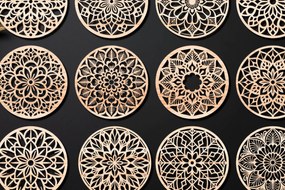 Σετ των 2 Intra απο ξύλο plywood 3mm-4mm πάχος – Πακέτο σχεδίασης σουβέρ κοπής με λέιζερ ξύλου 09 Δίασταση 20x20 cm INTRAFABR-109098045