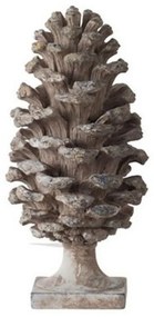 Διακοσμητικό Γλυπτό Pine Cone (Σετ 2Τμχ) 77342 18x18x36cm Grey Artekko Ρητίνη