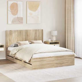 vidaXL Καλάθι με αποθήκη και κεφαλάρι Sonoma Δρυς 150 x 200 cm
