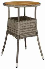vidaXL Σέτ φαγητού για κήπο 3 pcs Γκρι Πολυ ράταν