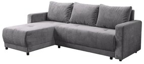 Γωνιακός Καναπές - Κρεβάτι Cloud Σκούρο Γκρί 230x155x80 εκ. 230x155x80 εκ.