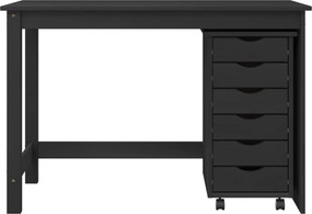 vidaXL Σετ Γραφείου και Κινητού Ντουλαπιού MOSS 2 pcs Μαύρο