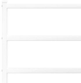 Πλαίσιο Κρεβατιού με Κεφαλάρι Λευκό 140x190 εκ. Μεταλλικό - Λευκό
