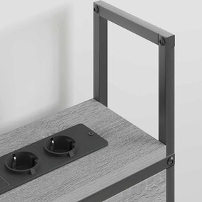 vidaXL Κεφαλάρι Αποθήκης Γκρι sonoma 180 cm Επεξεργασμένο ξύλο