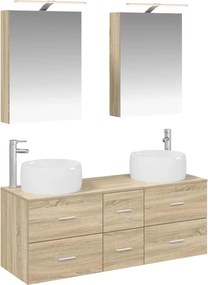 vidaXL Σετ Επίπλων Μπάνιου 5 pcs Sonoma Δρυς