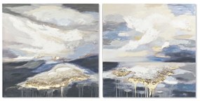 Καμβάς DKD Home Decor Τζίντζερ Καμβάς 100 x 3,5 x 100 cm
