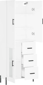 vidaXL Ντουλάπι Λευκό 69,5x34x180 εκ. από Επεξεργασμένο Ξύλο
