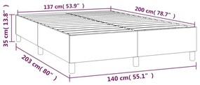 Πλαίσιο Κρεβατιού Boxspring Σκούρο Καφέ 140x200 εκ. Υφασμάτινο - Καφέ