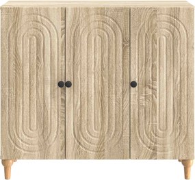 vidaXL Πλαϊνό γραφείο Sonoma Δρυς 89 x 34,5 x 80 εκ Επεξεργασμένο Ξύλο