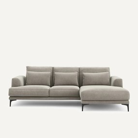 Γωνιακός καναπές δεξίος από βελούδινο chenille, Marsile