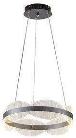 Κρεμαστό Φωτιστικό Οροφής LED 48W Ασημί Φ45cm Arte Illumina Torino 144-15043 Eurolamp-144-15043-Ασημί 144-15043