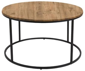 Τραπέζι Σαλονιού Emilian 197-000161 Φ60x42cm Oak-Black