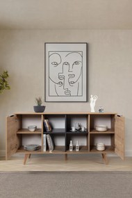 Κονσόλα Sapphire Δρυς / Ανθρακί PRAGRIR 160x44x18