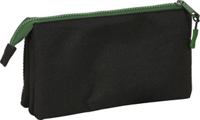 Τριπλή Κασετίνα Munich Caviar Μαύρο 22 x 12 x 3 cm