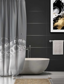 ΚΟΥΡΤΙΝΑ ΜΠΑΝΙΟΥ ITS ME TIME Γκρι Κουρτίνα μπάνιου: 180 x 180 εκ. MADI