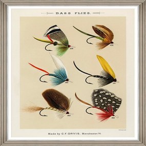 Κάδρο Fishing Flies Iv By Mary Orvis Marbury Fa13408 60X80Cm Multi Mindthegap Vertical Wood