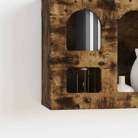 vidaXL Κρεμαστό ντουλάπι με ράφι Καπνιστό Δρύς 60 x 20 x 40 εκ