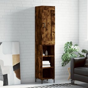 vidaXL Ντουλάπι Καπνιστή δρυς 34,5x34x180 εκ. από Επεξεργασμένο Ξύλο