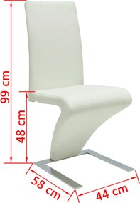 vidaXL Καρέκλες Τραπεζαρίας 6 τεμ. Λευκές από Συνθετικό Δέρμα