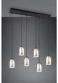 Κρεμαστό Φωτιστικό Οροφής 6xE14 10W IP20 Barret 317500654 Trio Lighting-317500654-Μαύρο 317500654