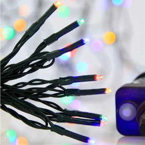 240 πολύχρωμα χριστουγεννιάτικα led λαμπάκια με πρόγραμμα 1495cm IP44 &amp; πράσινο καλώδιο