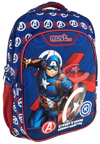 Σχολική Τσάντα Δημοτικού (32x18x43) Must Captain America 506216