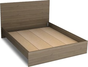 Κρεβάτι Troy Megapap χρώμα καρυδί 150x200εκ.