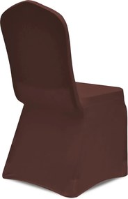 vidaXL Καλύμματα Καρέκλας Ελαστικά 6 τεμ. Καφέ