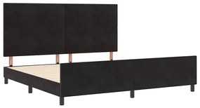 vidaXL Σκελετός Κρεβατιού με κεφαλάρι Μαύρο 200 x 200 cm Βελούδο