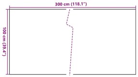 Διαχωριστικό Βεράντας Ανθρακί 300 x 100 εκ. από Συνθετικό Ρατάν - Ανθρακί