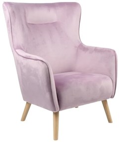 Πολυθρόνα Insicive βελούδο ύφασμα σάπιο μήλο-φυσικό πόδι 72x89x105εκ 72x89x105 εκ.