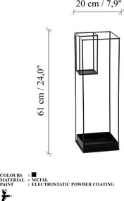 Ομπρελοθήκη Μαύρη SEMSIYE 20x20x61