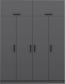 Τετραφυλλη Ντουλαπα Ανθρακι KALEO 52x270x235
