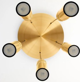 Κρεμαστό Φωτιστικό Alas Φ37cm 5xGU10 Χρυσό