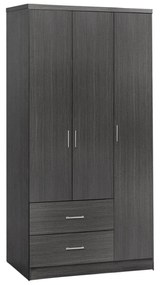 Wardorbe 3 Door with 2 drawers  Zebrano 89x42,5x181