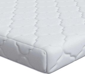vidaXL Στρώμα Λευκό 80 x 200 cm Ζακάρ ύφασμα