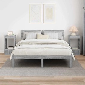 vidaXL End Table 2 pcs Γκρίζο Σονομα 30 x 30 x 56 εκ.