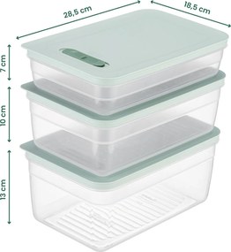 Storage Box Set (3 Pieces) HK3LU - Blue Blue