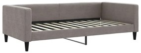 Καναπές Κρεβάτι Taupe 100 x 200 εκ. Υφασμάτινος - Μπεζ-Γκρι