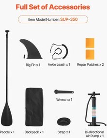 VEVOR Inflatable Stand Up Paddle Board 3.53m Sup Surfboard with Paddle Accessory