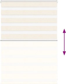 vidaXL Ζέβρα τυφλή μπεζ μάρμαρο Πλάτος υφάσματος 110,9 εκ. Πολυεστέρας